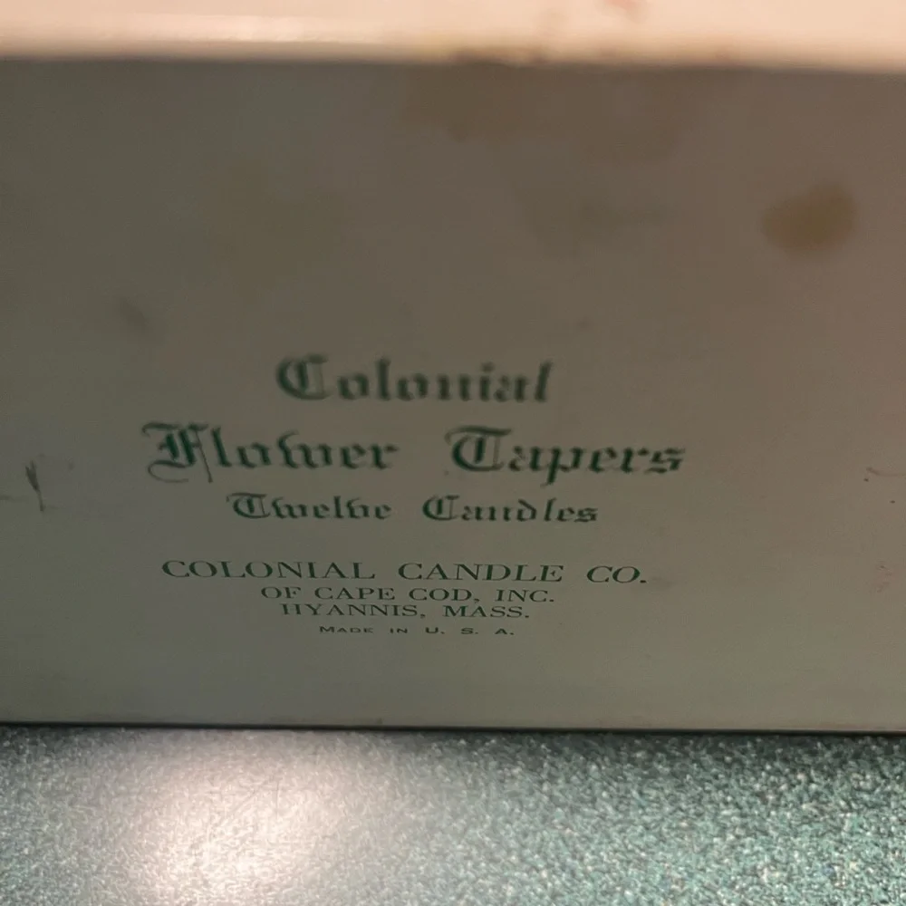 Vintage Colonial Flower Taper Candles